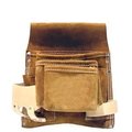 Heritage Leather Tool Bag, Professional Split Leather Nail And Tool Bag, 9-Pocket, 3-Tier, Leather 424Sp
